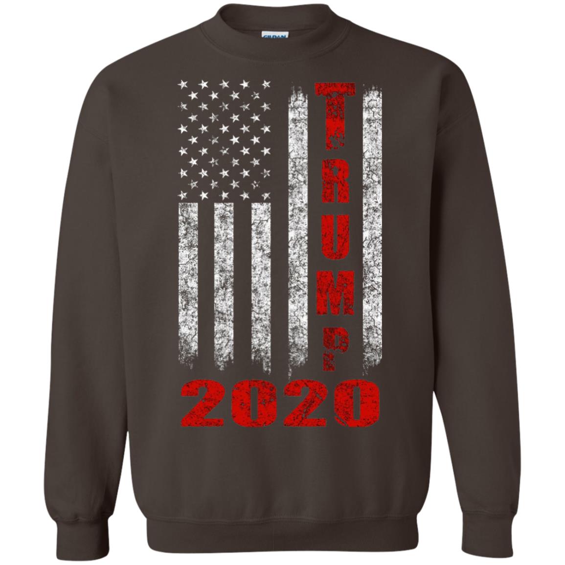 American Flag Vintage Design Trump 2020 T-shirt Dark Chocolate