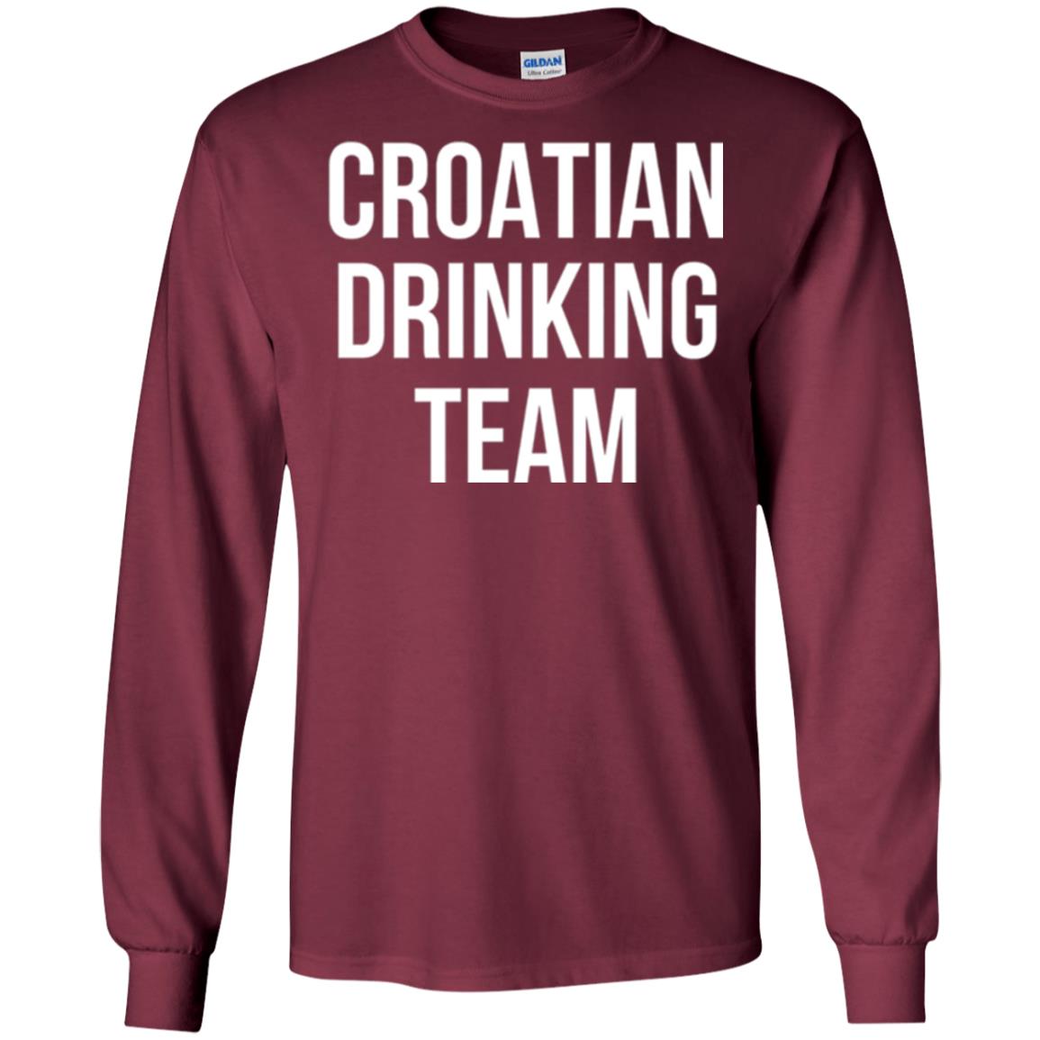 Croatian Drinking Team Drinking T-shirt Maroon