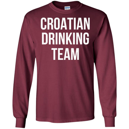 Croatian Drinking Team Drinking T-shirt Maroon