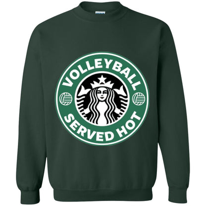 Volleyball Lovers T-shirt Served Hot Forest Green