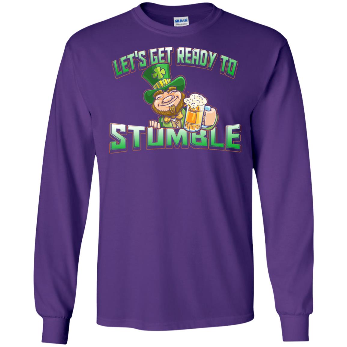 St.patrick_s Day T-shirt Let_s Get Ready To Stumble Purple