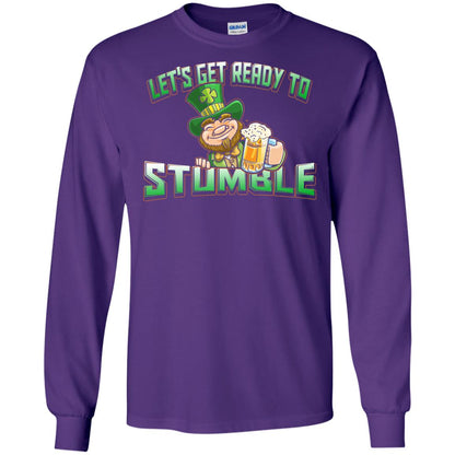 St.patrick_s Day T-shirt Let_s Get Ready To Stumble Purple