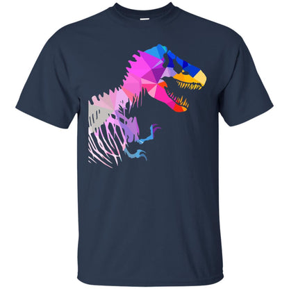 Geometric Abstract Triangular Pattern Dinosaur T-shirt Navy