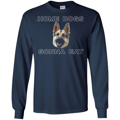Dog Lover T-shirt Home Dogs Gonna Eat T-shirt Navy