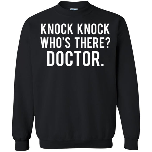 Knock Knock Who's There Doctor T-shirt Black