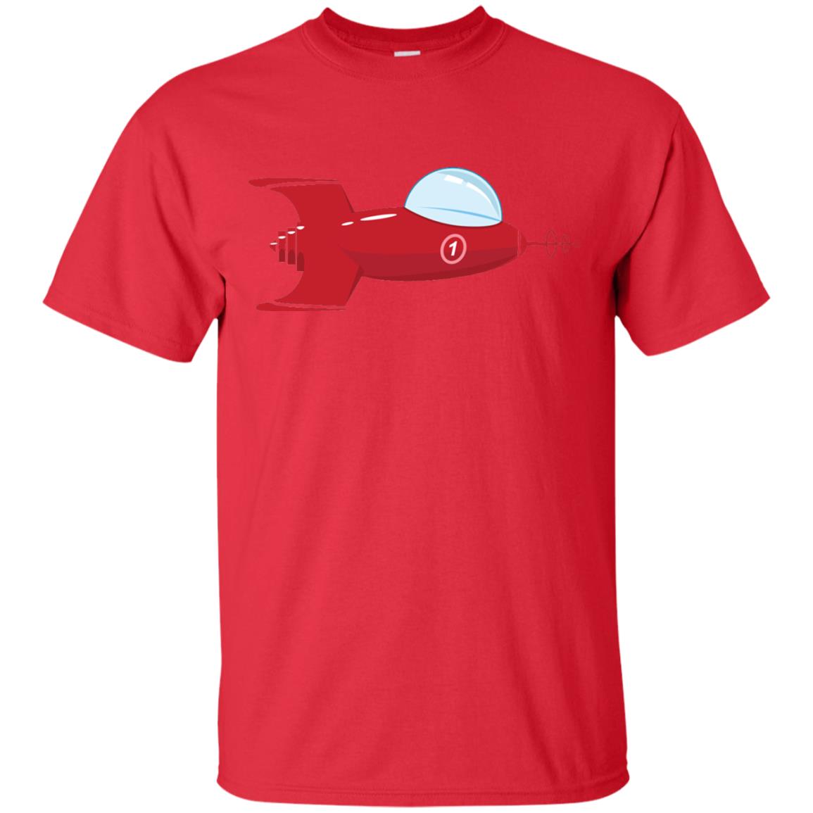 Vintage Spaceship Video Game Gamer T-shirt Red