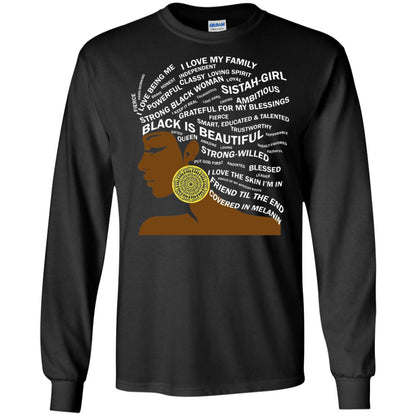 Black Is Beautiful Black History Month Word Art T-shirt Black