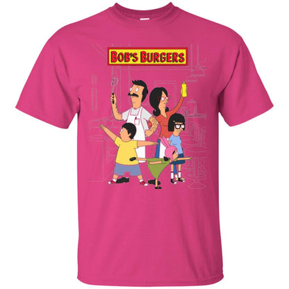 Family Group Hero Pose T-shirt Bob_s Burgers Heliconia