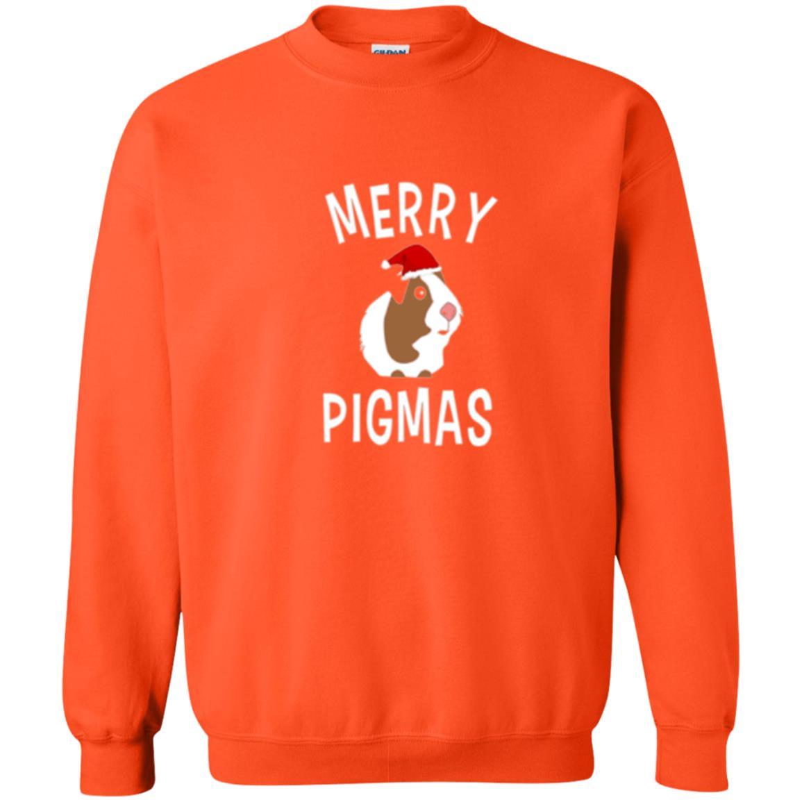 Guinea Pig Lover T-shirt Merry Christmas Pigmas Orange