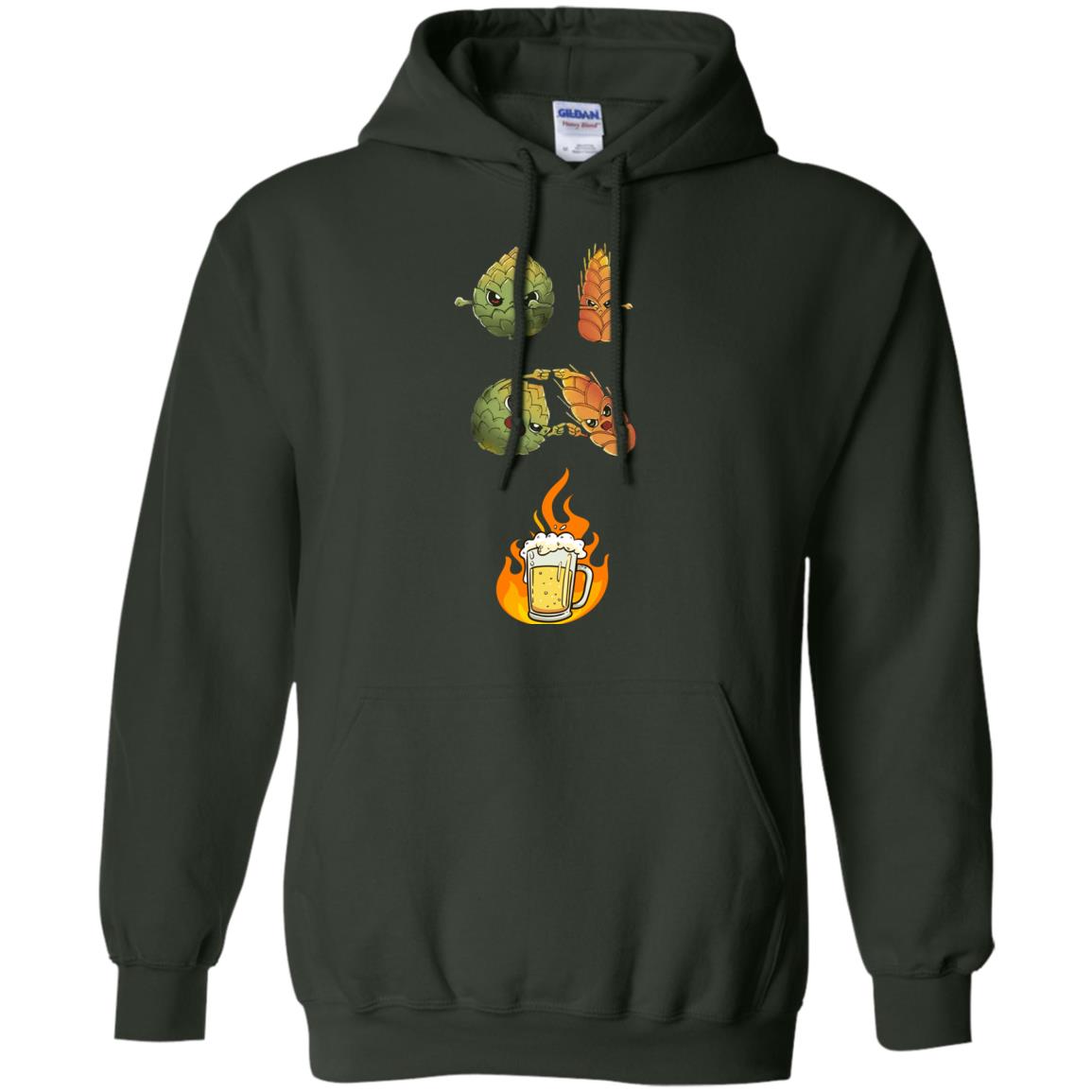 Beer Lover T-shirt Beer Fusion Forest Green