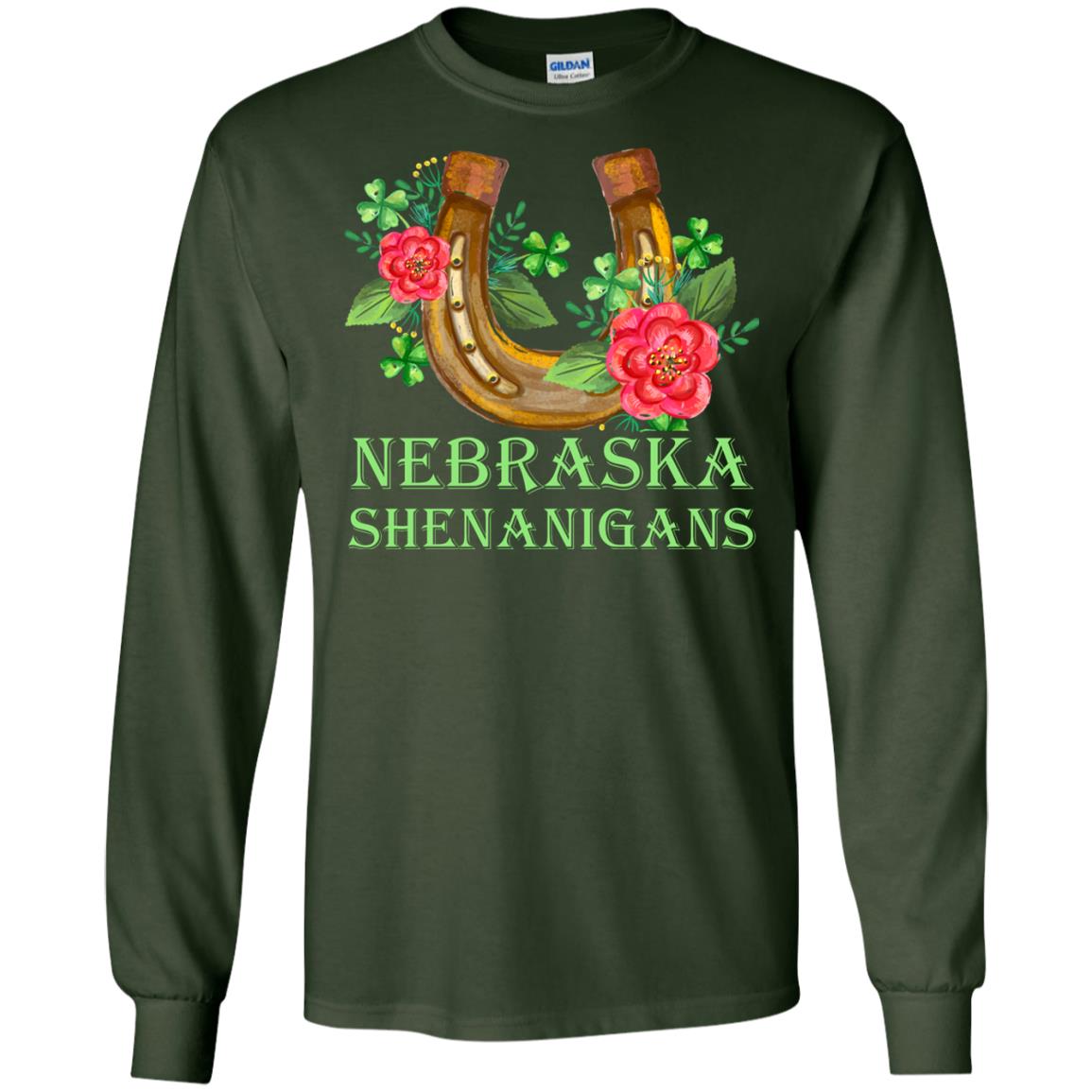Horse Lover T-shirt Nebraska Shenanigans Forest Green
