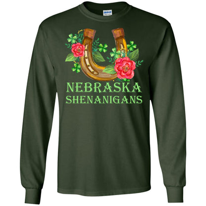 Horse Lover T-shirt Nebraska Shenanigans Forest Green