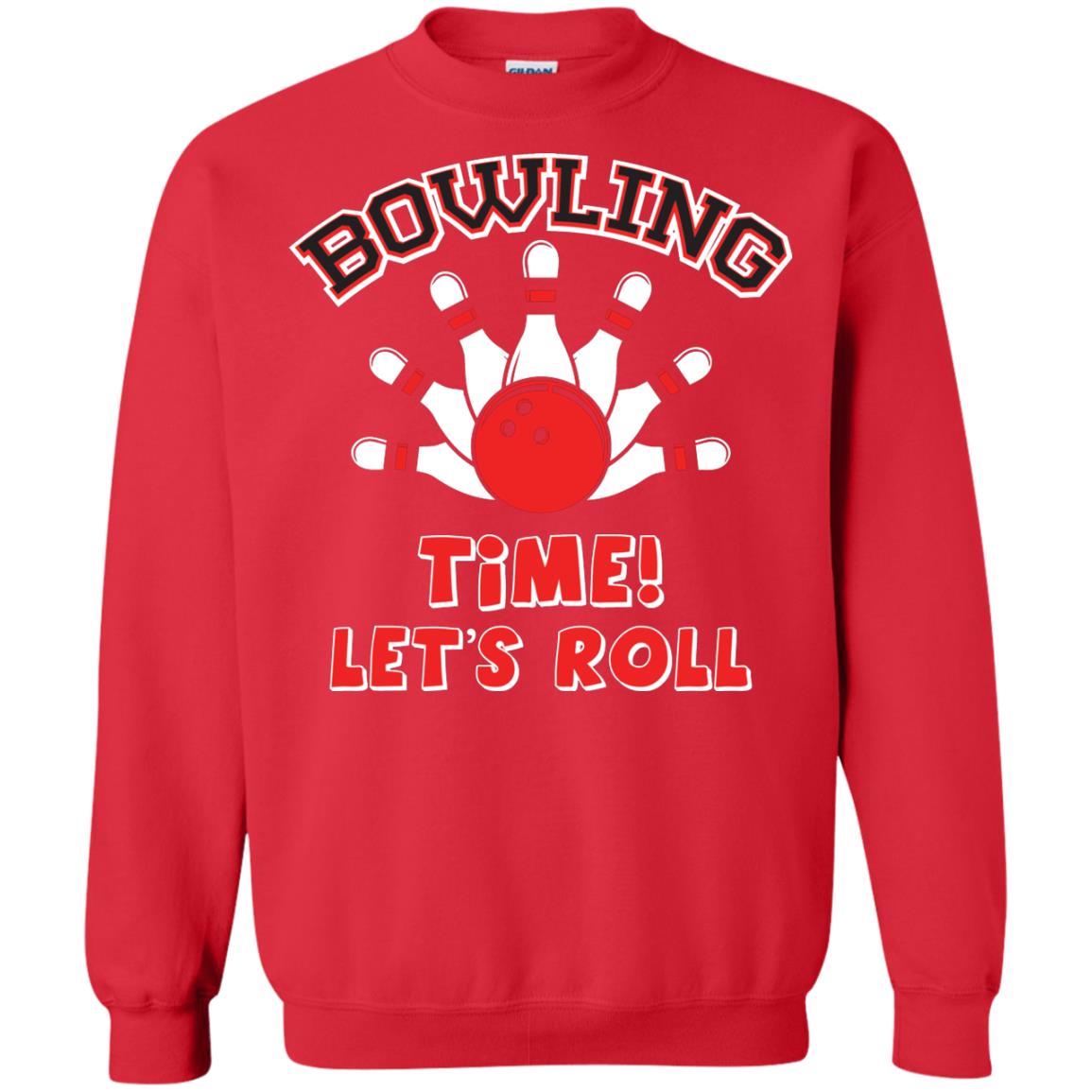 Bowling Lover T-shirt Time Let’s Roll Red