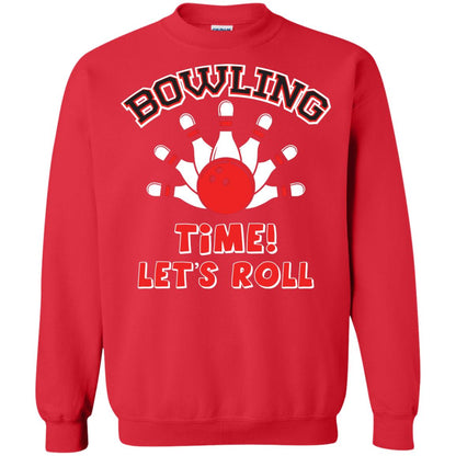 Bowling Lover T-shirt Time Let’s Roll Red