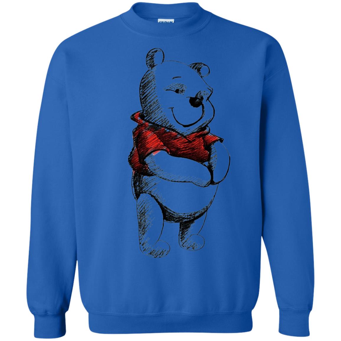 Sketch Of Winnie The Pooh Movie Lover T-shirt Royal