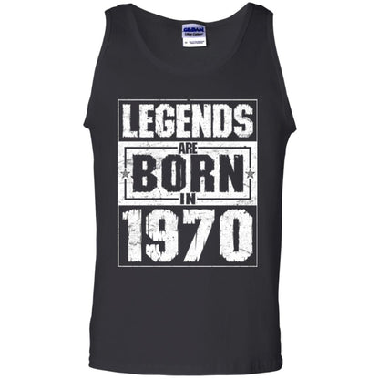 Brithday T-shirt Legends Are Born In 1970 Black