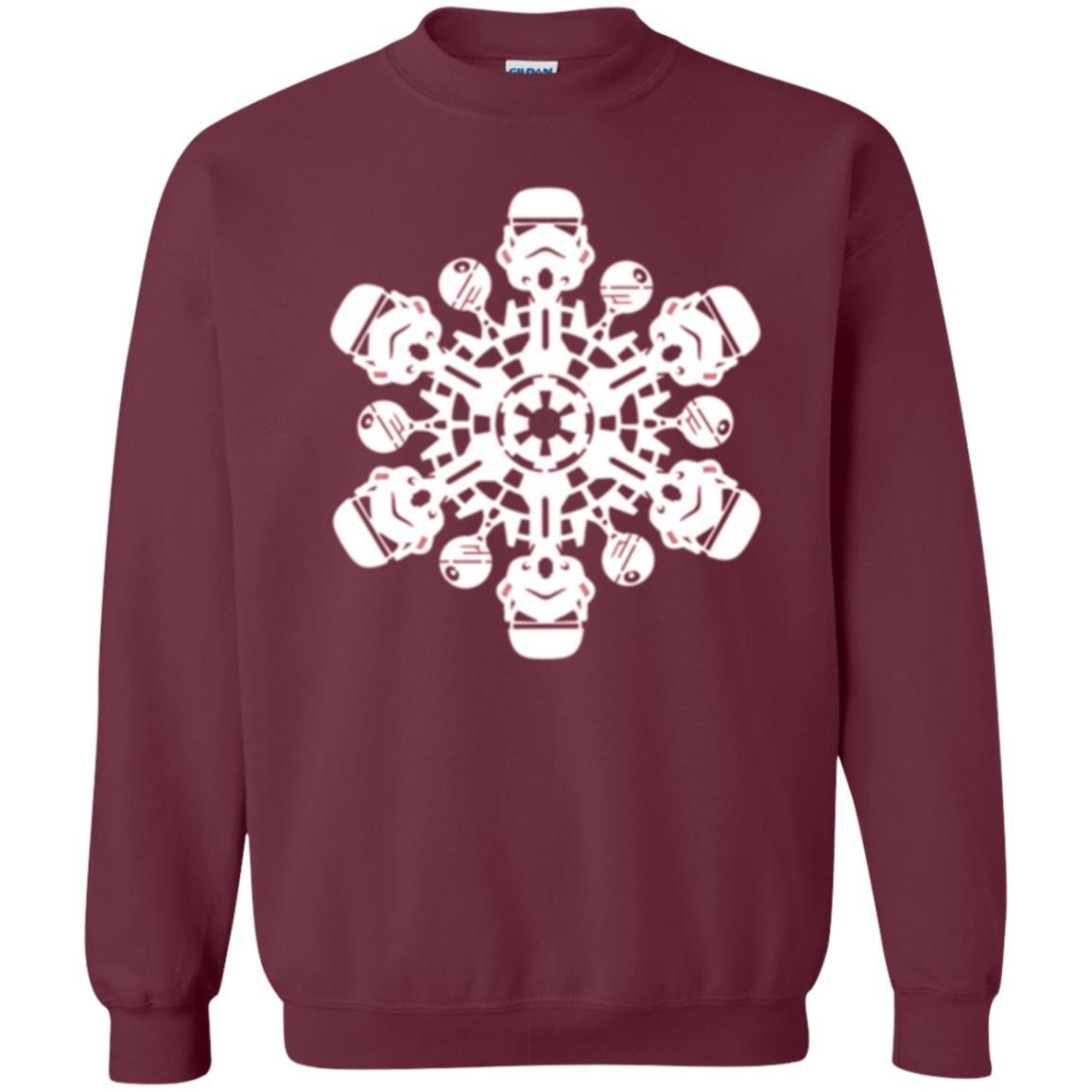 Film T-shirt Star Wars Stormtrooper Christmas Snowflake Graphic Maroon