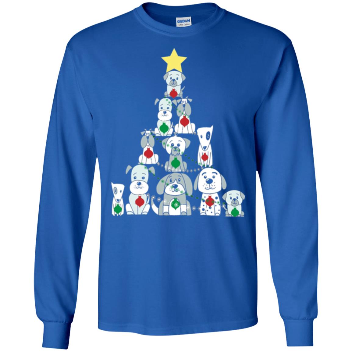 Dogs Lovers T-shirt Christmas Tree By Dogs Royal