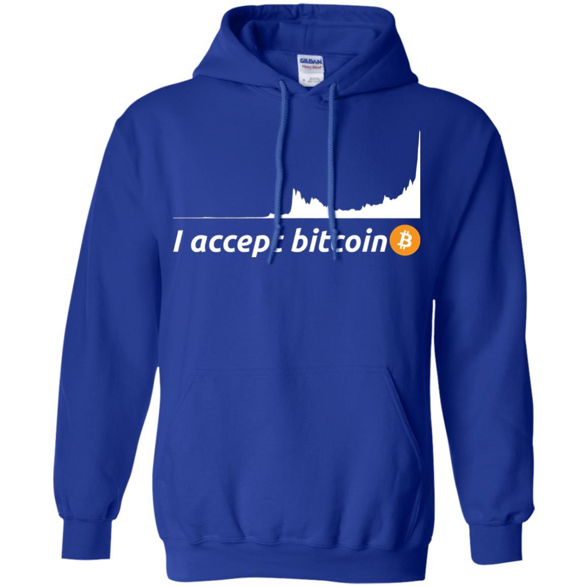 Cryptocurrency T-shirt I Accept Bitcoin Royal
