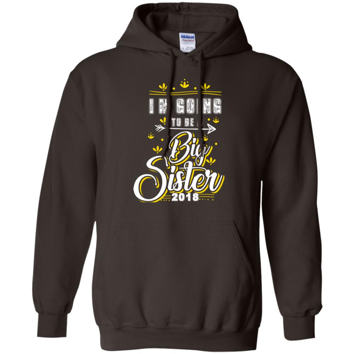 Family T-shirt I'm Going To Be A Big Sister 2018 Dark Chocolate