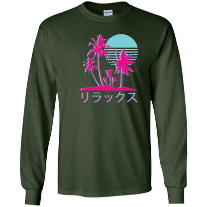 Aesthetic Vaporwave Otaku Summer Shirt Forest Green
