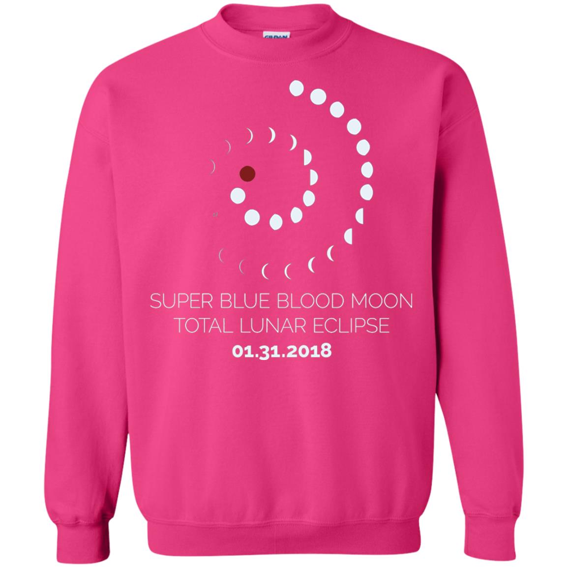 Super Blue Blood Moon Total Lunar Eclipse 2018 T-shirt Heliconia