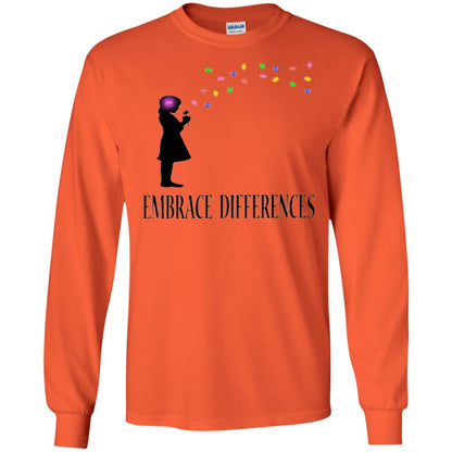 Embrace Differences Shirt Proud Autism Awareness T-shirt Orange