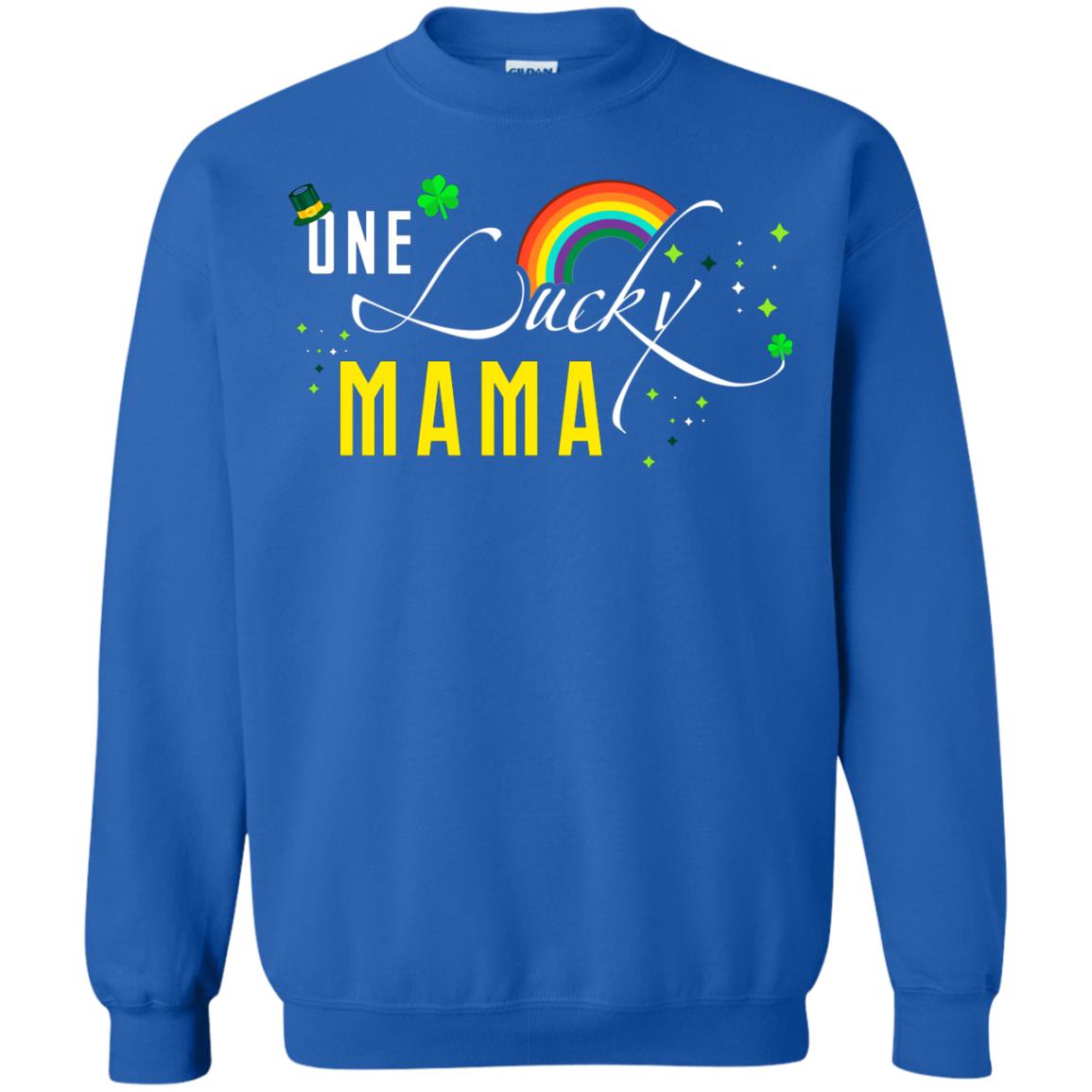 One Lucky Mama St. Patrick_s Day T-shirt Royal