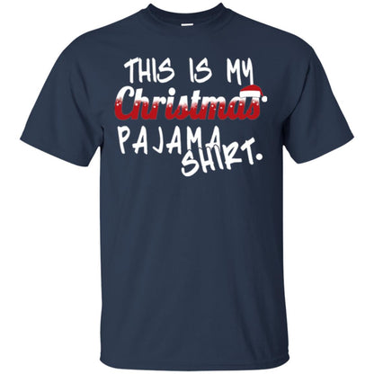 Christmas T-shirt This Is My Christmas Pajama Shirt Navy