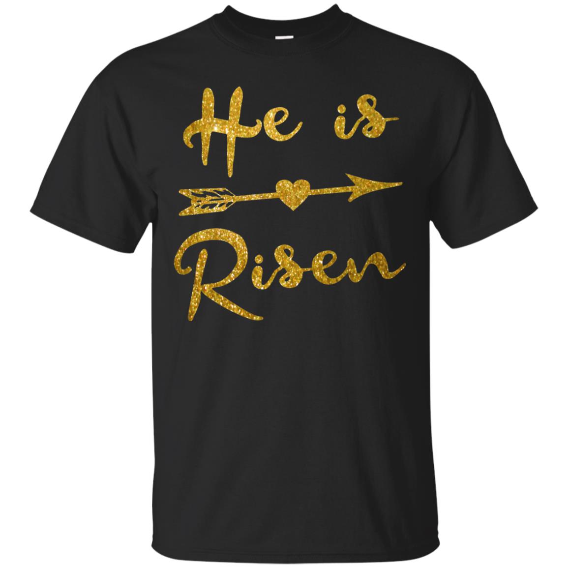 He Is Risen Christian T-shirt Black