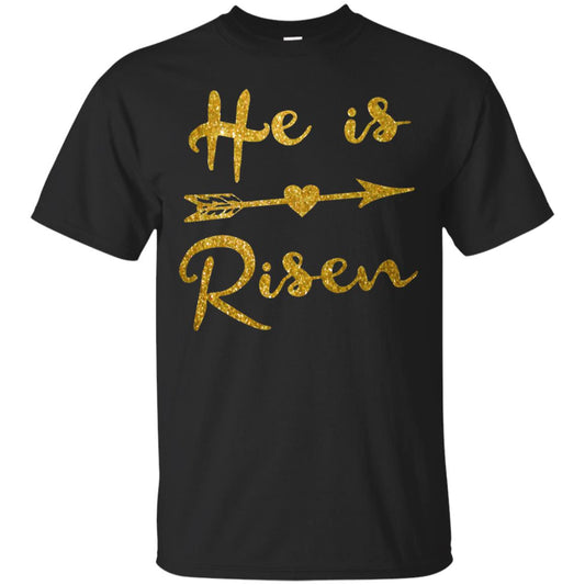 He Is Risen Christian T-shirt Black