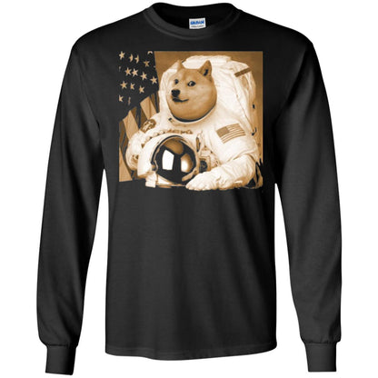 Astronomy T-shirt Dogecoin Moon Astronaut Crypto Black