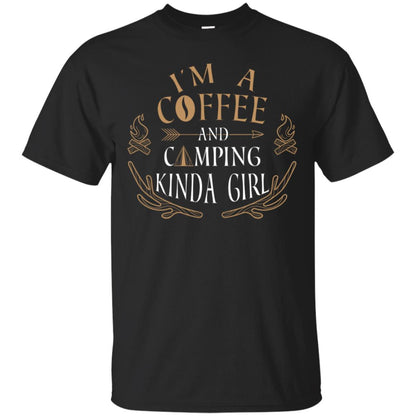 I'm A Coffee And Camping Kinda Girl Shirt Black