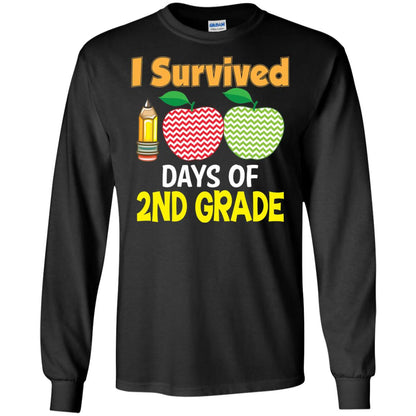Kindergarten T-shirt I Survived 100 Days Of 2nd Black