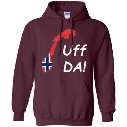 Norwegian Uff Da T-shirt Maroon