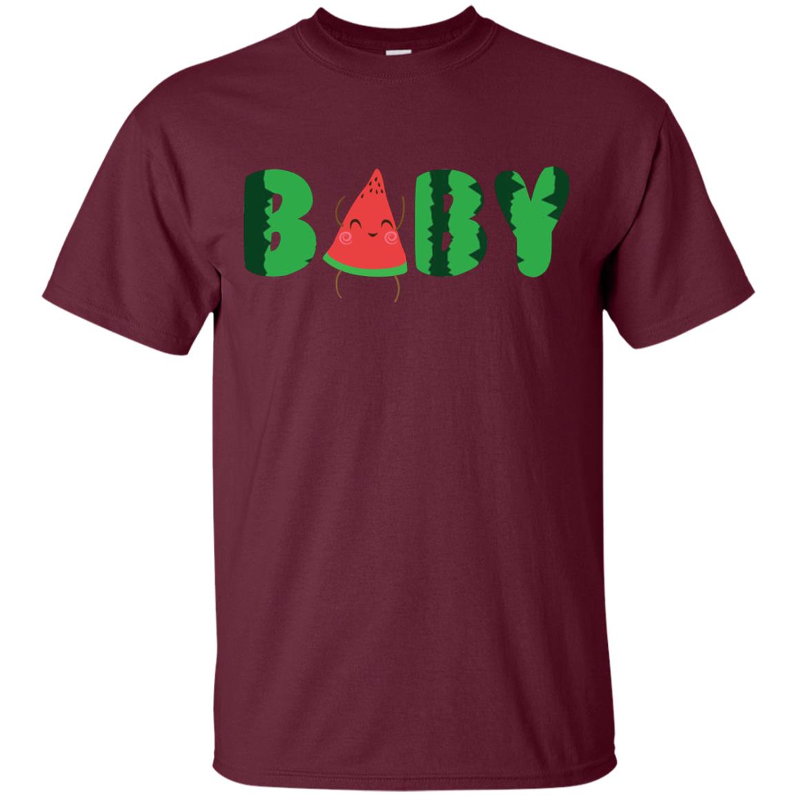 Baby Watermelon Funny Summer Melon Fruit Shirt For Baby Kids Maroon
