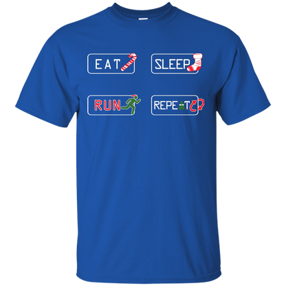 Christmas T-Shirt Eat Sleep Run Repeat Royal