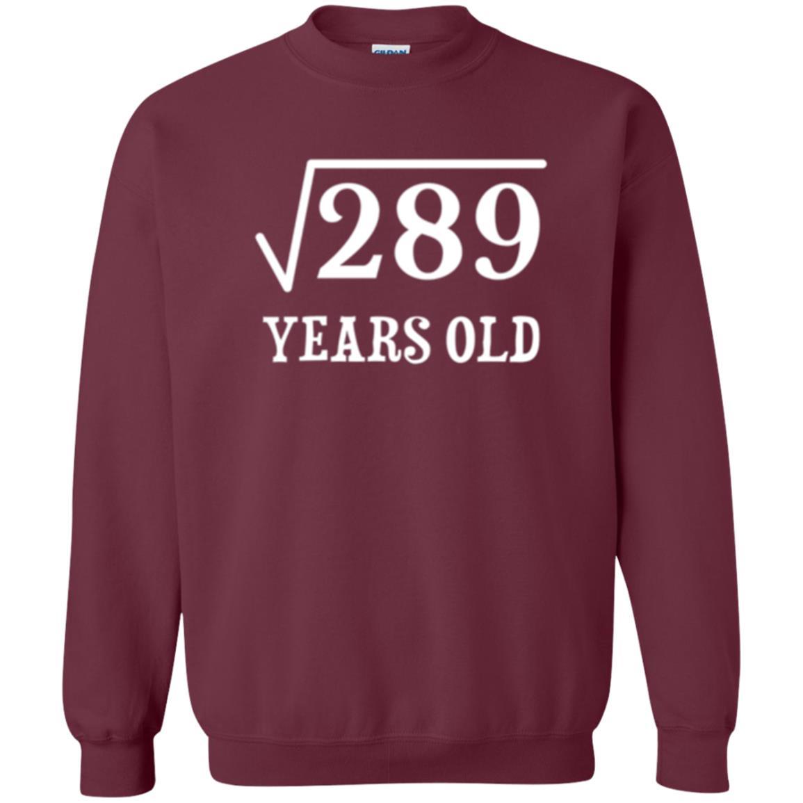 Brithday T-shirt Square Root Of 289 Maroon