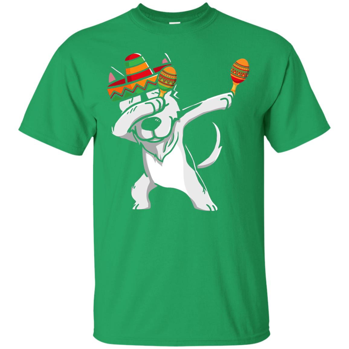Dabbing Husky Funny Cinco De Mayo T-shirt Irish Green