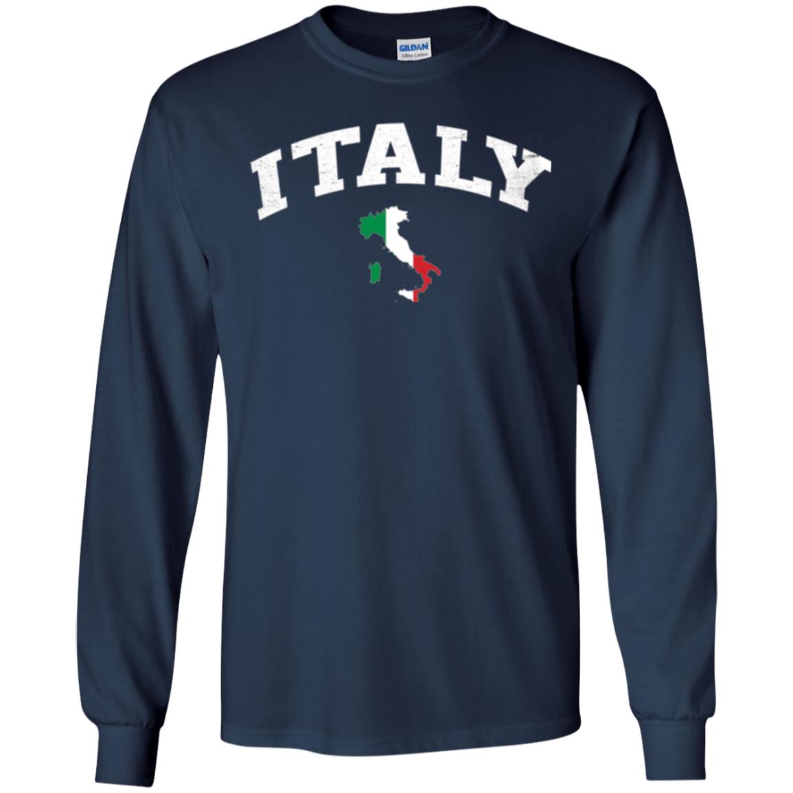 Italy T-shirt Flag Map Navy