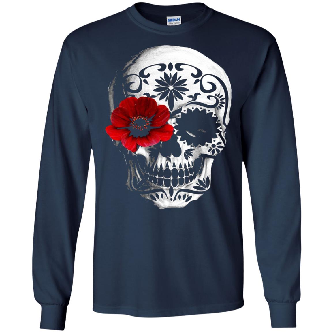 Day Of The Dead Sugar Skull Cinco De Mayo Shirt Navy