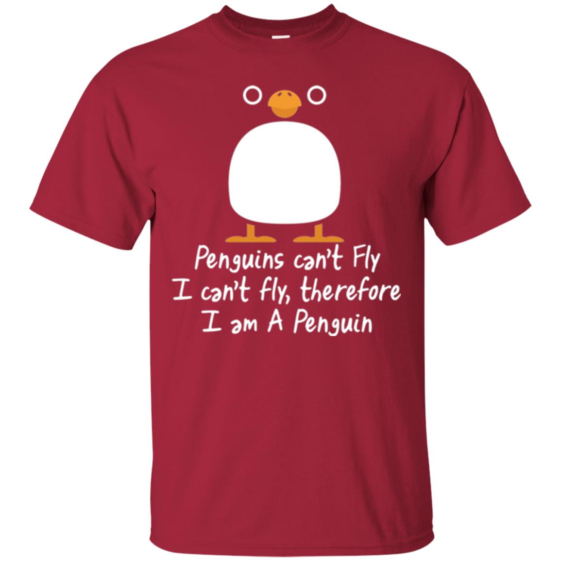 Penguin T-shirt I Can_t Fly Cardinal