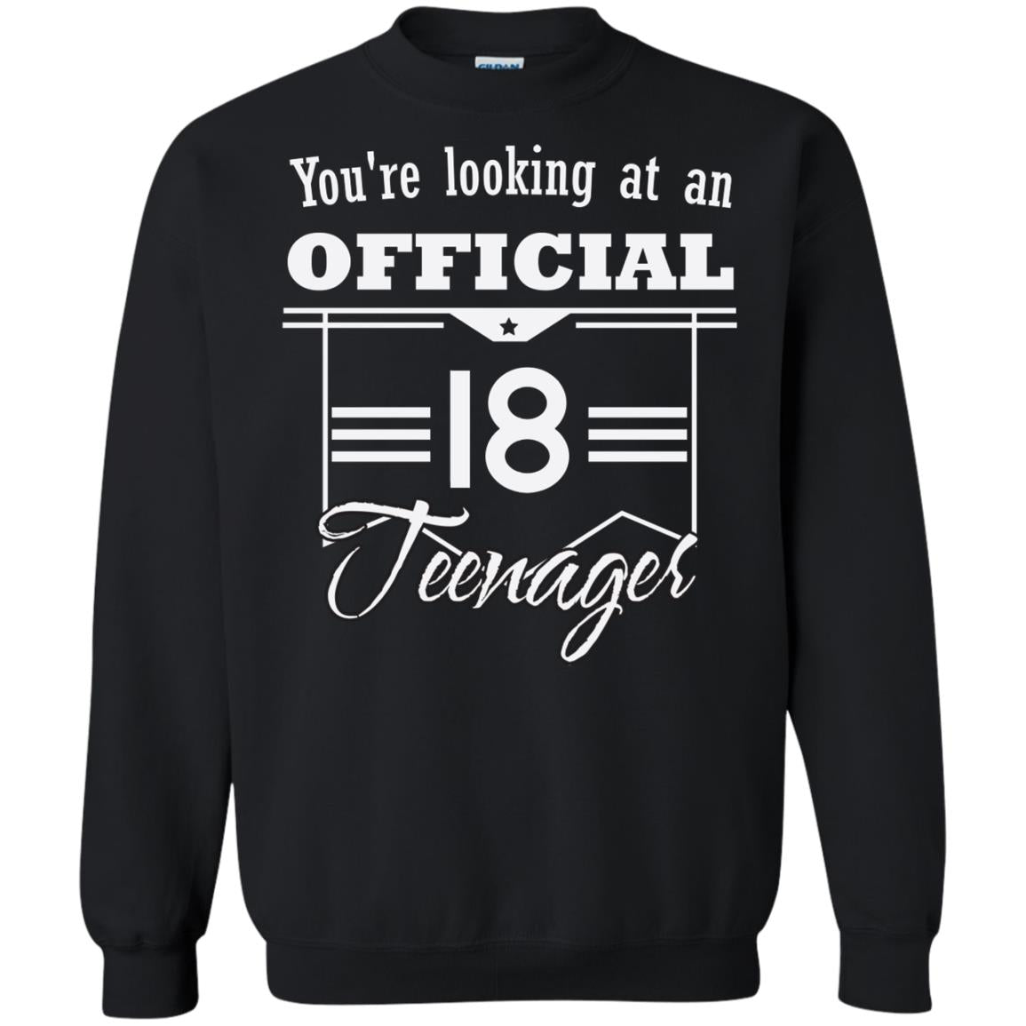 You're Looking At An Official 18 Teenager 18th Birthday Shirt Black