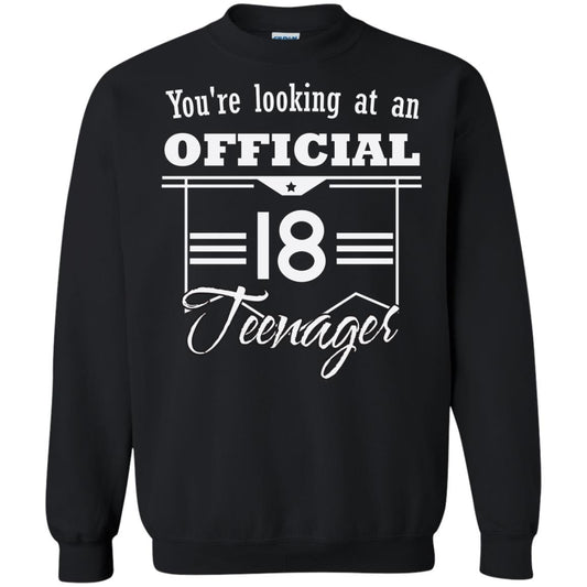 You're Looking At An Official 18 Teenager 18th Birthday Shirt Black