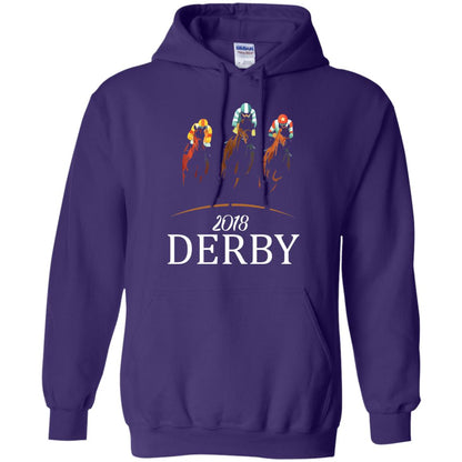 Derby 2018 Jockey Horse Racing T-shirt Purple
