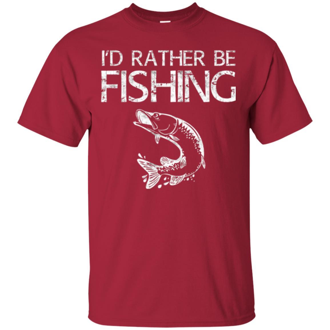 Fisherman T-shirt I'd Rather Be Fishing Cardinal