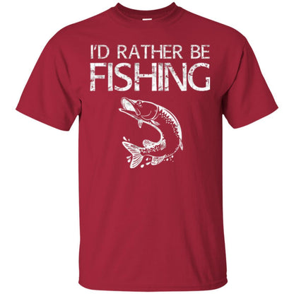 Fisherman T-shirt I'd Rather Be Fishing Cardinal