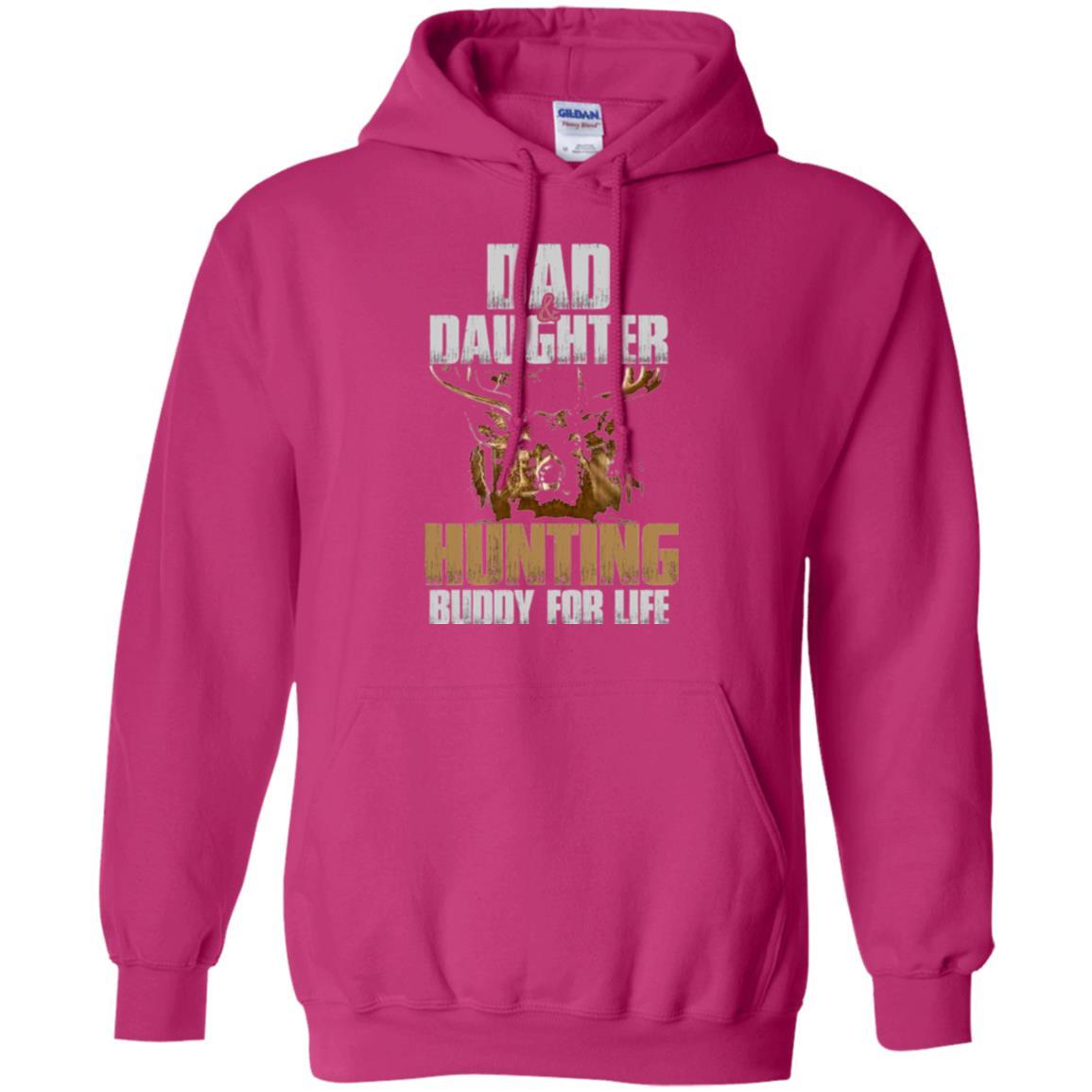 Family Christmas T-shirt Dad And Daughter Hunting Buddy For Life Heliconia