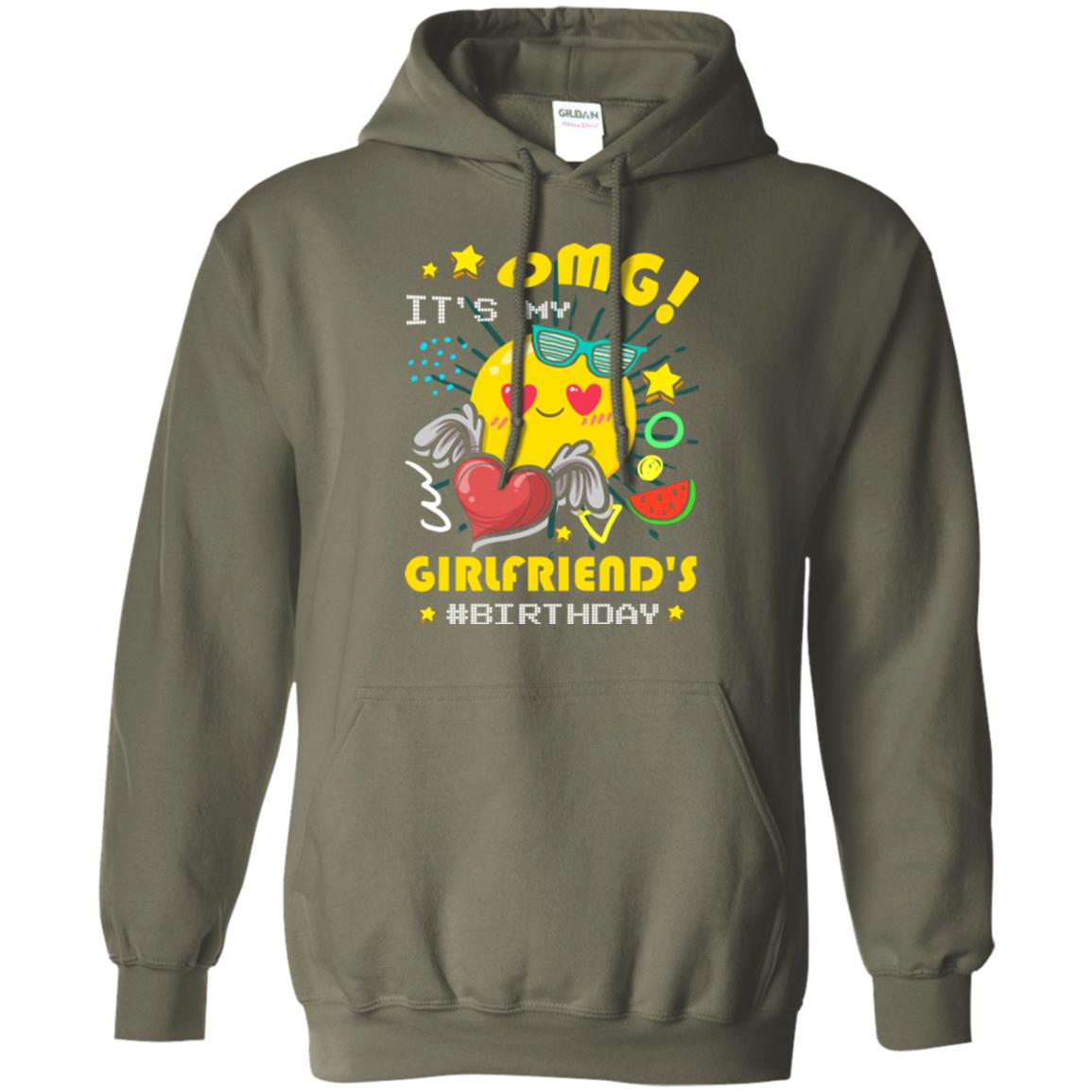 Boyfriend T-shirt Omg It's My Girlfriend's #birthday Military Green