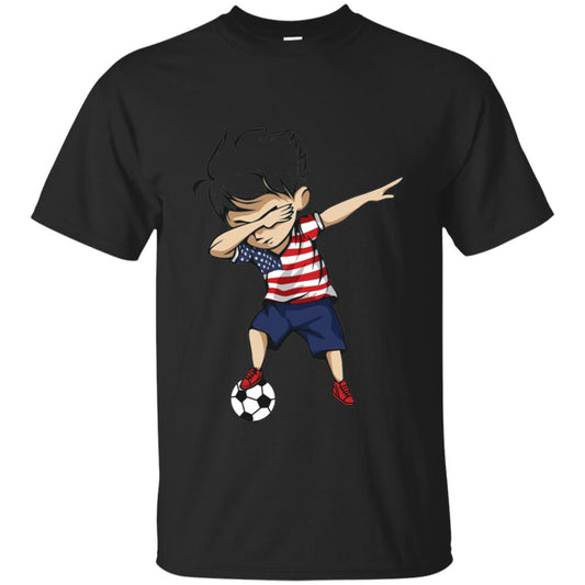 Dabbing Soccer Boy United States Jersey Shirt Usa Football Black